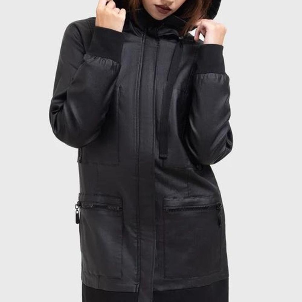 killstar miss doomsday trench coat‎ plus size